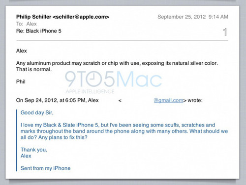 苹果:iPhone 5易划伤和磨损很正常