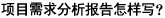 项目需求分析报告怎么写？